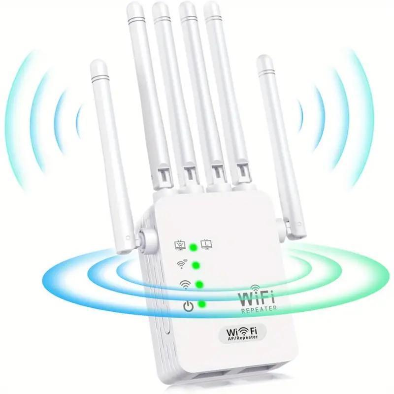 Valentine’s Day Gifts – MUNBYN WiFi Extender 2025, 1200Mbps Dual Band Signal Booster (5GHz/2.4GHz) Covers Up to 10,000 sq. ft & Connects 50 Devices | Repeater with Ethernet Port for Home Use