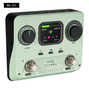 FLAMMA Looper 2-In-1 Drum Guitar Pedal w/Screen, 300 Min Record 220 Drum Grooves