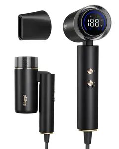 Bluvol T10 Apex Foldable Pocket Hair Dryer Ionic Kid-Safe Lightweight Portable High Speed Travel Dryer with Concentrator for Gym & Home Essentials