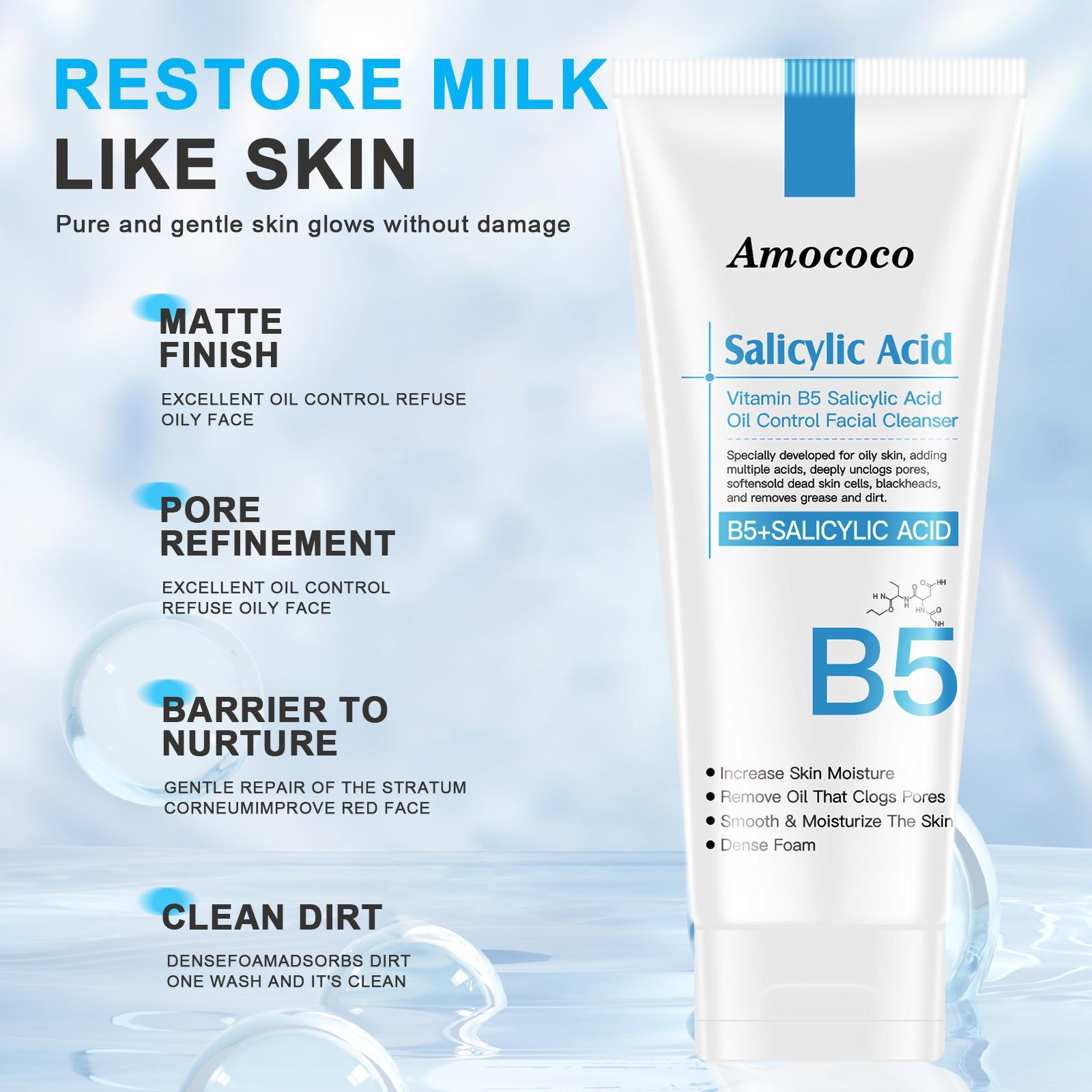 B5 Facial Cleanser with B5 Face Cream: gentle cleansing without tightness, deep hydration and soothing, long-lasting moisturization for soft, smooth and healthy skin.