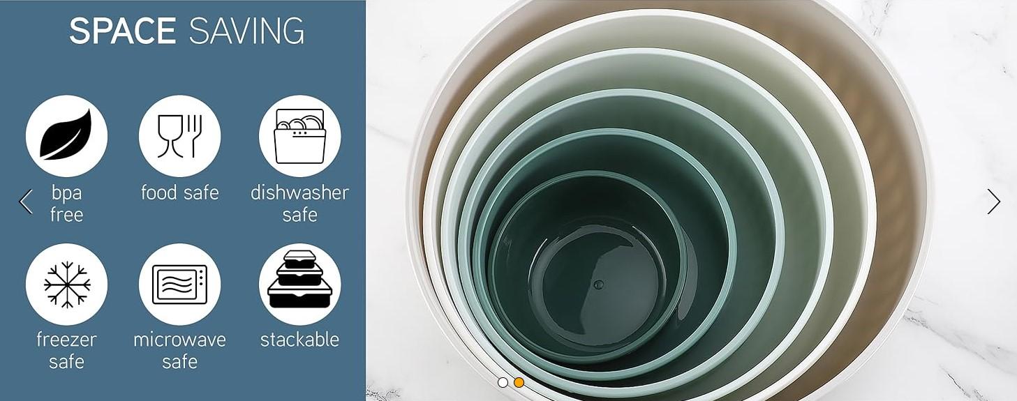 COOK WITH COLOR 6 Prep Bowls with Lids- Deep Mixing Bowls for Kitchen Tableware, Small and Large Sizes Include .17, .6, 1.24, 2.37, 3.76, 5.69 QT COOK WITH COLOR 6 Prep Bowls with Lids- Deep Mixing Bowls for Kitchen Tableware, Small and Large Sizes Include .17, .6, 1.24, 2.37, 3.76, 5.69 QT