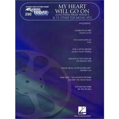 USED Book - My Heart Will Go On & 15 Other Top Movie Hits: E-Z Play Today Volume 290 by Hal Leonard Corp. (Paperback) - english