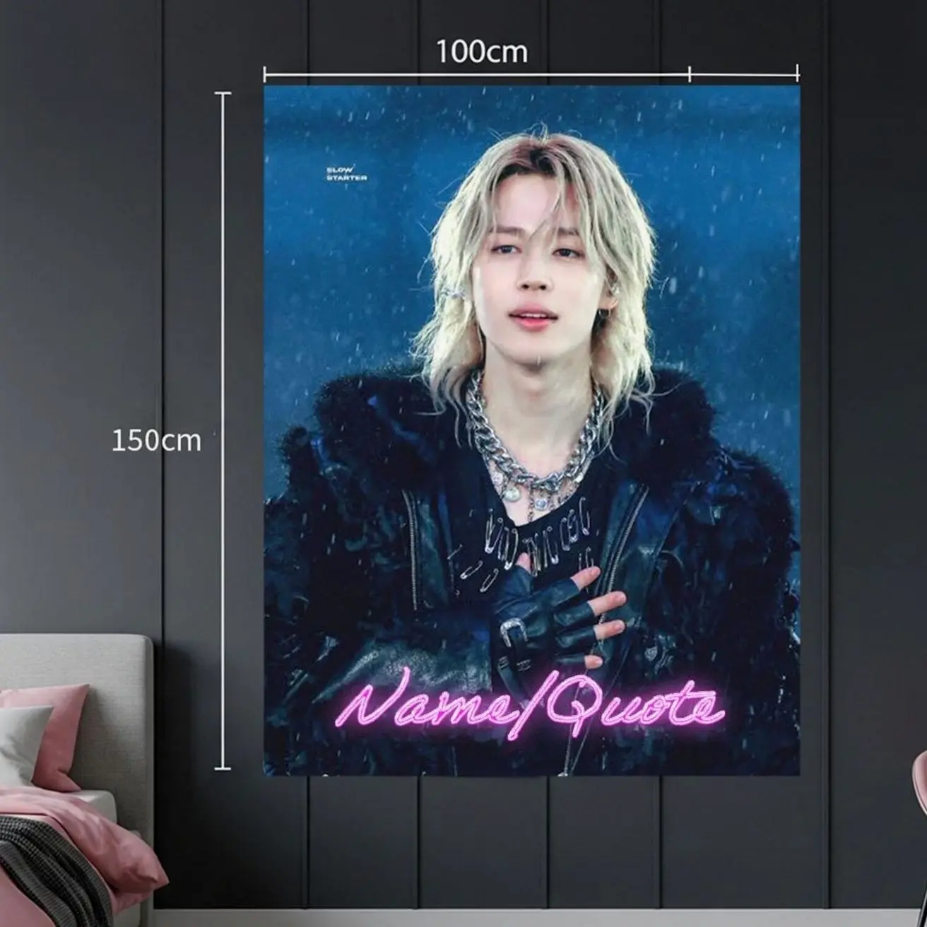 Jimin Hanging Tapestry | Bantan Boys | Personalized Wall Art | Polyester Fabric | Ship Flag Banner