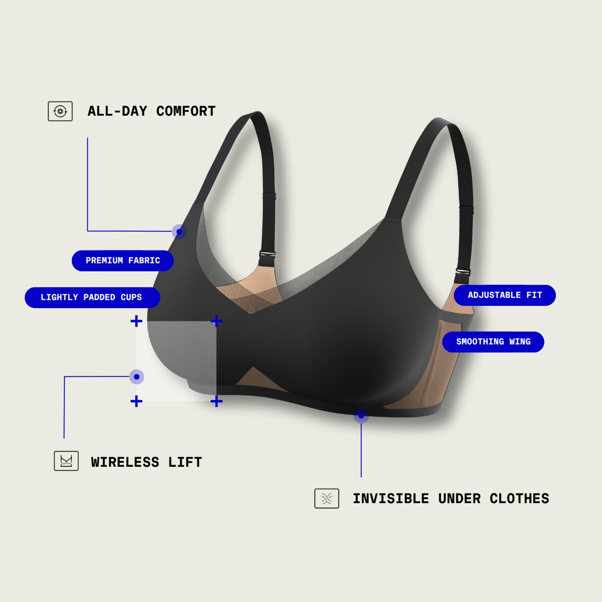 Honeylove CrossOver Wireless Bra - Maximum Support and Comfort With No Underwire