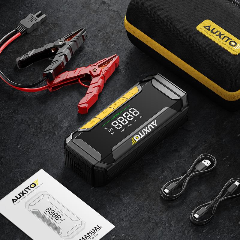 AUXITO Jump Starter 8000A Peak Jump Box(All Gas,up to 10.0L Diesel Engine) 12V Car Portable Battery Jump Starter ,Auto Battery Booster Pack,with 3-Mode Flashlight