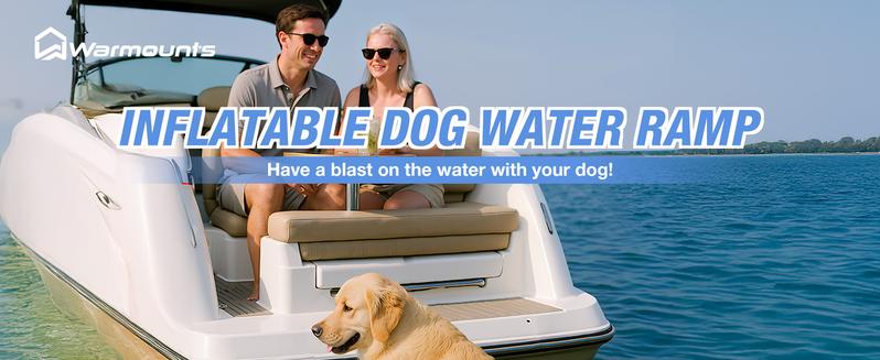 WARMOUNTS Inflatable Dog Water Ramp, Floating Dock Platform for Big Dogs (Up to 220 LBs) with Ladder, Ropes, Non-Slip Pad, High Visibility Dogs Safety Ramp for Pool, River, Boat WARMOUNTS Inflatable Dog Water Ramp, Floating Dock Platform for Big Dogs (Up to 220 LBs) with Ladder, Ropes, Non-Slip Pad, High Visibility Dogs Safety Ramp for Pool, River, Boat
