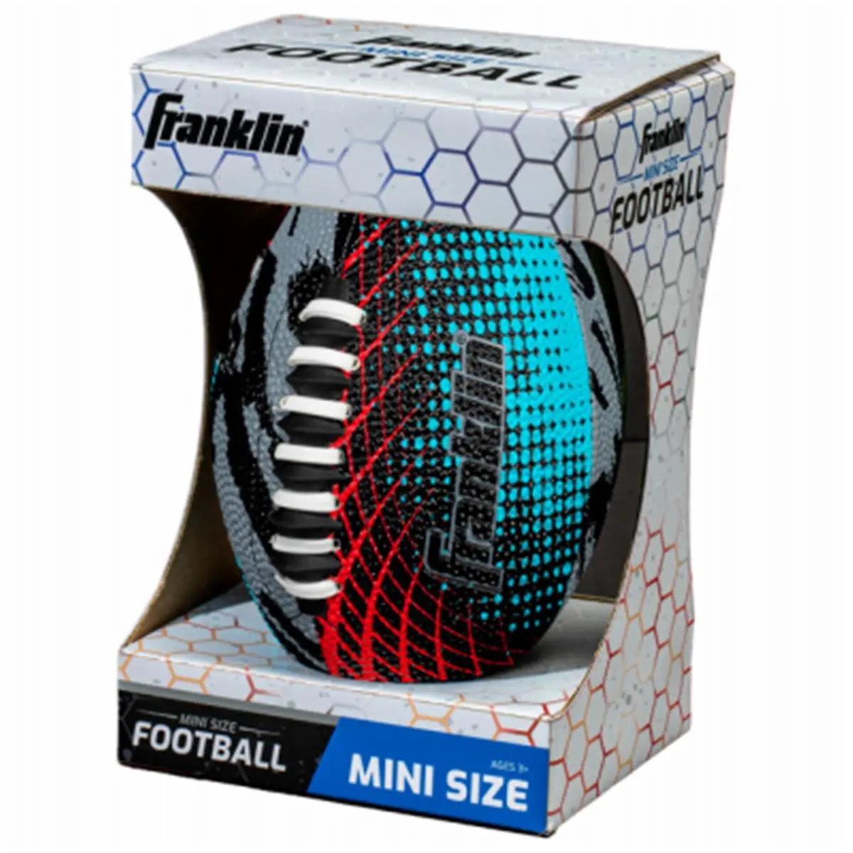 Franklin Sports Mystic Series Mini American Football Balls for Kids Ages 3+, Mini Sized Products, Soft Foam Cover, Exclusive Spacelace Grip, Strong Patterns, Easy Setup, 0.5Lbs, Playtime Fun (Sports & Outdoor Ball Sports)