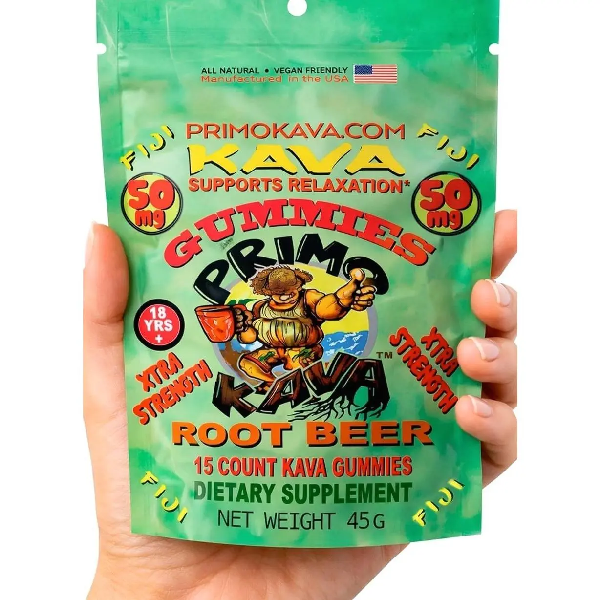 Kava Gummies 750mg – Strong Noble Kava with 750mg Kavalactones per Package for Calm & Relaxation – Alcohol-Free – Fast-Acting Fiji Kava Root Extract- Certified 3rd Party Testing – Root Beer Flavor