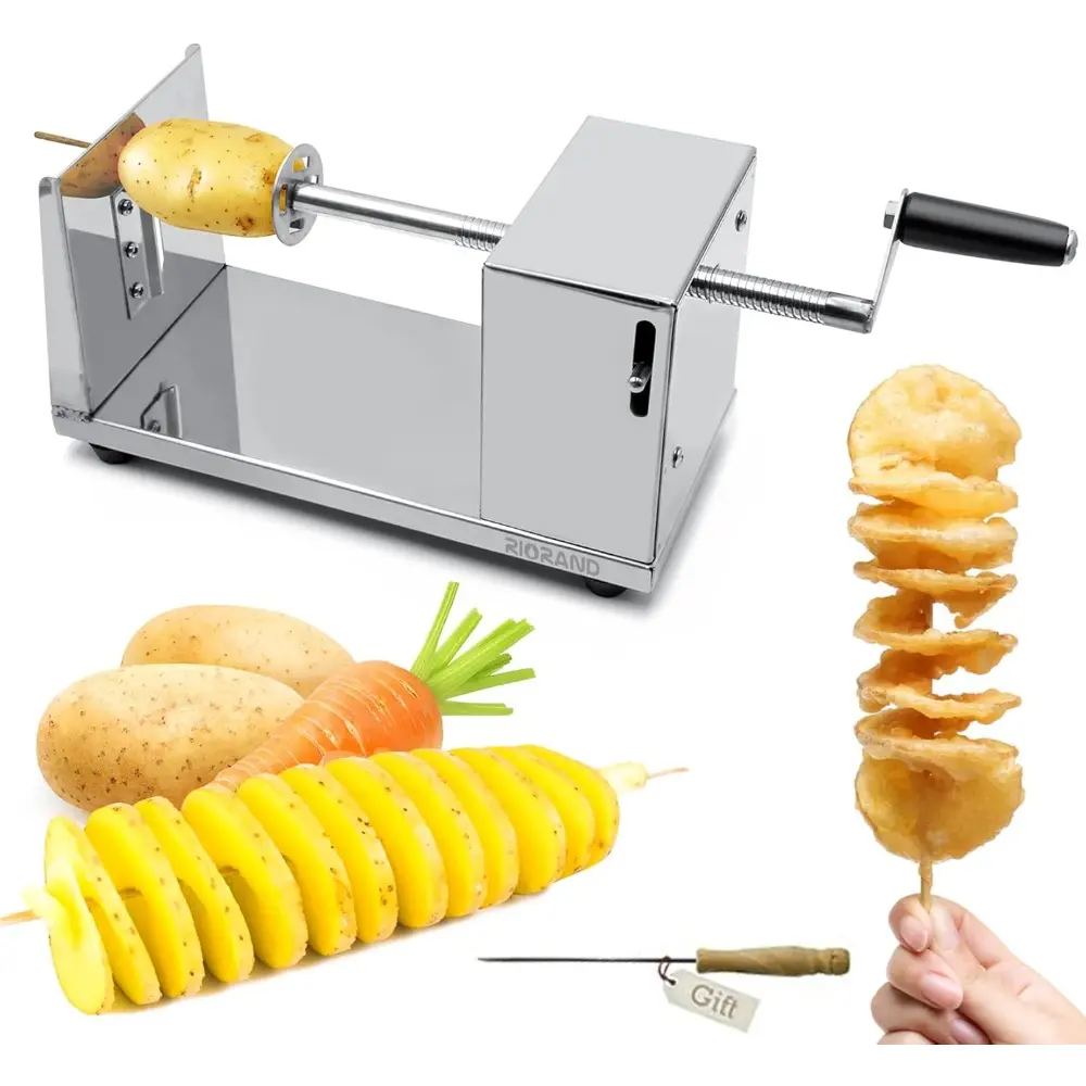 Manual Stainless Steel Twisted Potato Slicer Spiral Potato Cutter French Fry Graters Potato Tornado Twister