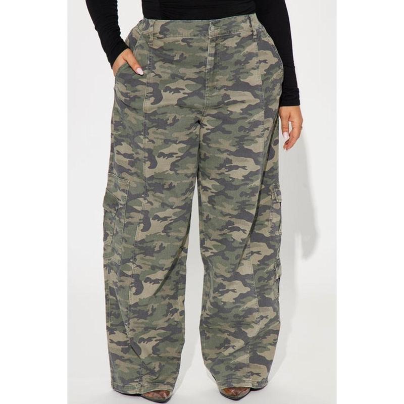 Berkely Washed Camo Cargo Pant - Olive/combo Z