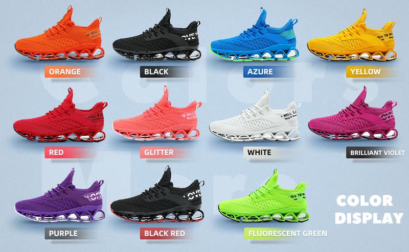 Womens Running Shoes Blade Tennis Walking Fashion Sneakers Breathable Non Slip Gym Sports Work Trainers Yellow Girl Runner Footwear Casual Training Closed Athletic Comfort Purple