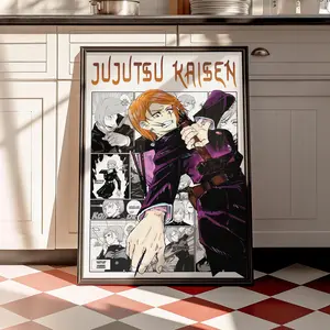 Jujutsu Kaisen Nobara Poster, Nobara Kugisaki Character Print, Manga Room Decor, Anime Wall Art( Unframed - Print Only )