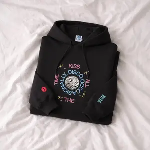 Embroidered  Kiss All The Time. Disco, Occasionally  Album  Hoddie , New Album hoddie,  Music Album