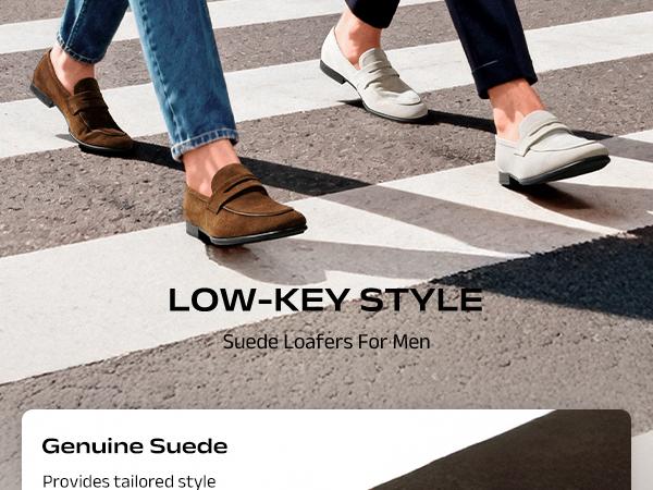 BRUNO MARC Men's Classic Penny Loafers Leather Dress Shoes Comfort Lightweight Slip-on Shoe SpringStatements Breathable Suede Featherlight Steps Tailored Comfort Stable Flexible - Footwear