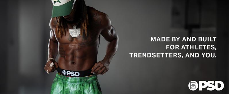 PSD Men's Aaron Jones Diner 33 Boxer Brief - Standard Length 7 Inch Inseam, Soft and Breathable Poly Blend Fabric Menswear Stretch