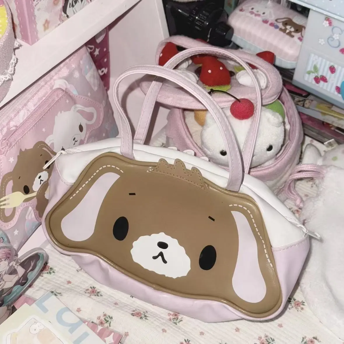 Sugarbunnies ピンクバッグ New Kawaii Cute Sanrio Sugarbunnies Bag Pink Double Sided Pu
