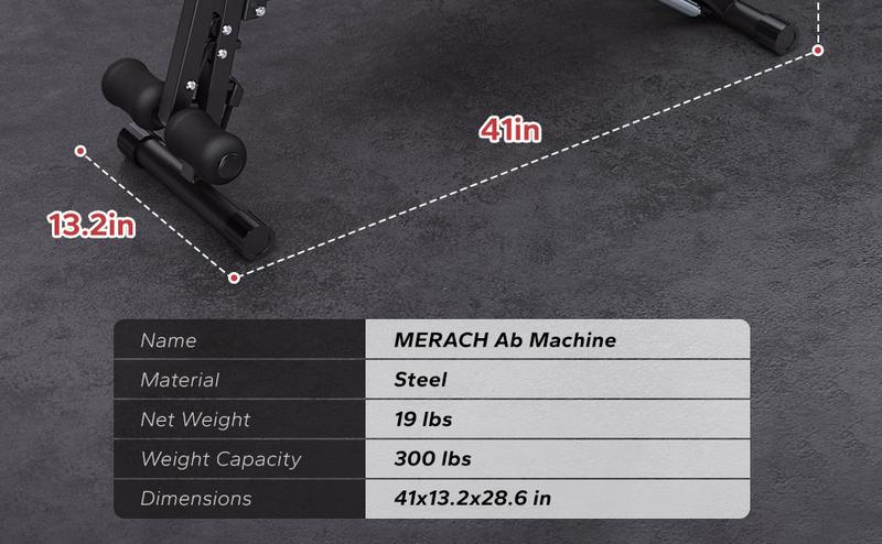 Merach Adjustable Weight Bench Workout Bench for Home Gym, Resistance Bands/No Resistance Bands