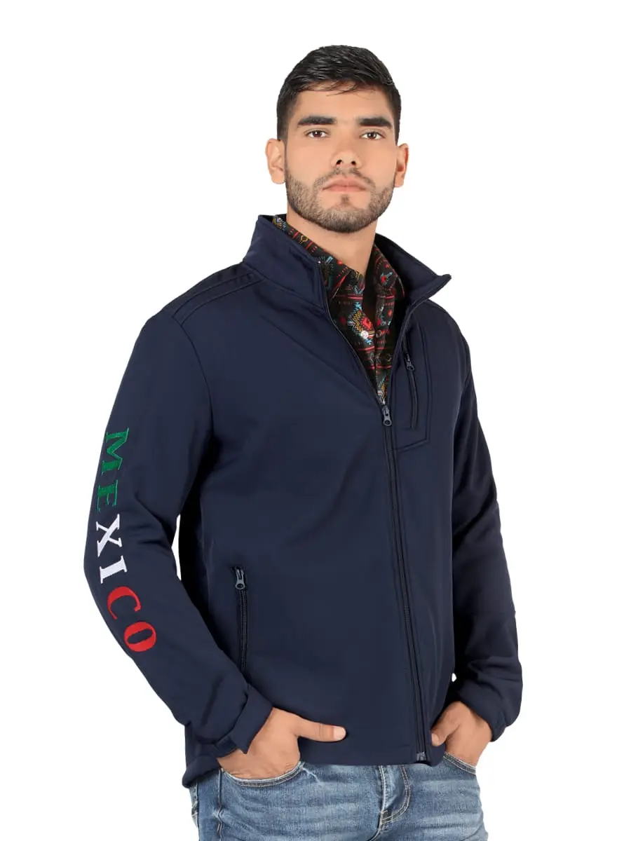 Chamarra de Mexico para Hombre Color Azul Marino Ti