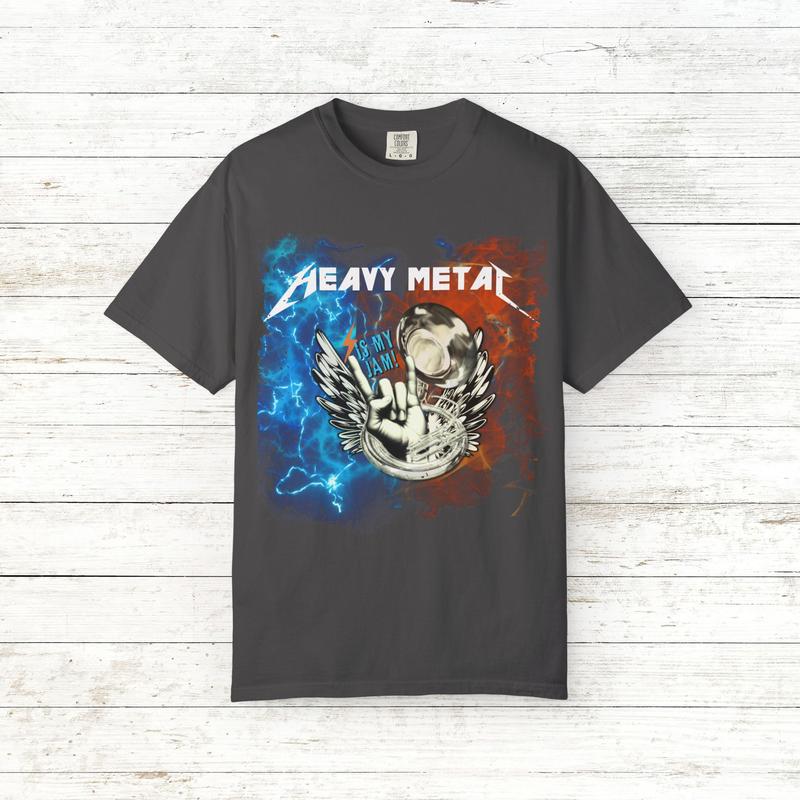 Heavy Metal is My Jam Musician Graphic Tee, Sousaphone Player, Marching Band Fan T-shirt for Men and Women, Band Parent Gift Shirt