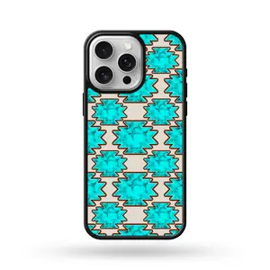 Turquoise Marble Aztec Phone Case