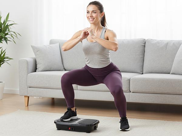 Vibration Plate Exercise Machine – Full Vibrating Fitness Platform with Remote Control, 120 Speed Levels, 2 Resistance Bands – Portable Household Fitness Board