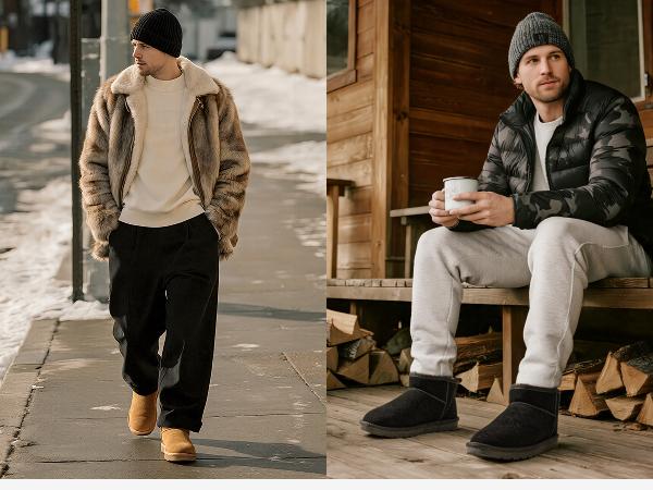 Bruno Marc Men's Winter Boots Cozy Suede Cold Weather Outdoor Casual Warm FuzzyClasic Short Boots