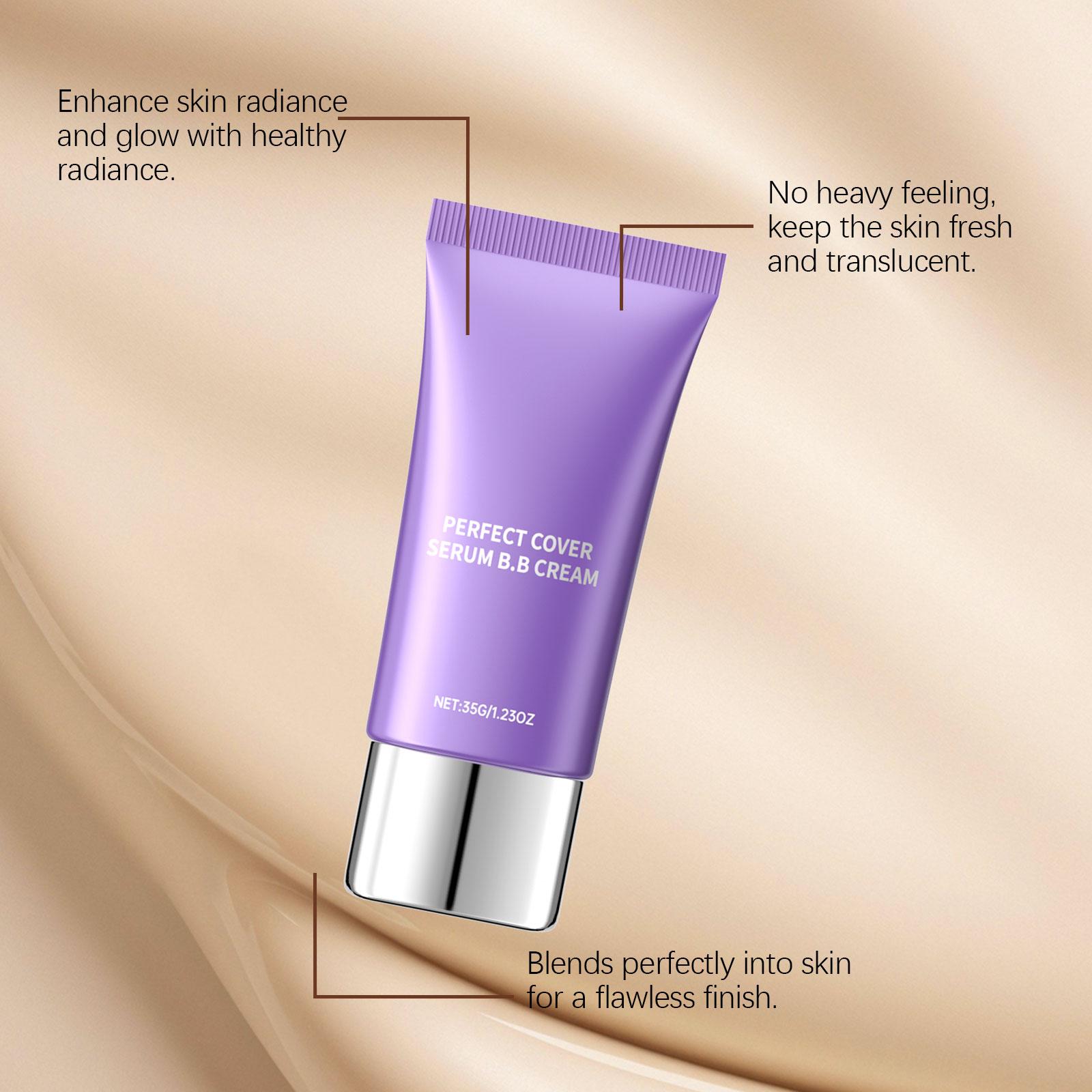 Natural-Tone Hydrating BB Cream — Lightweight, Moisturizing, Matte, Translucent; Portable; Suitable for Oily and Dry Skin