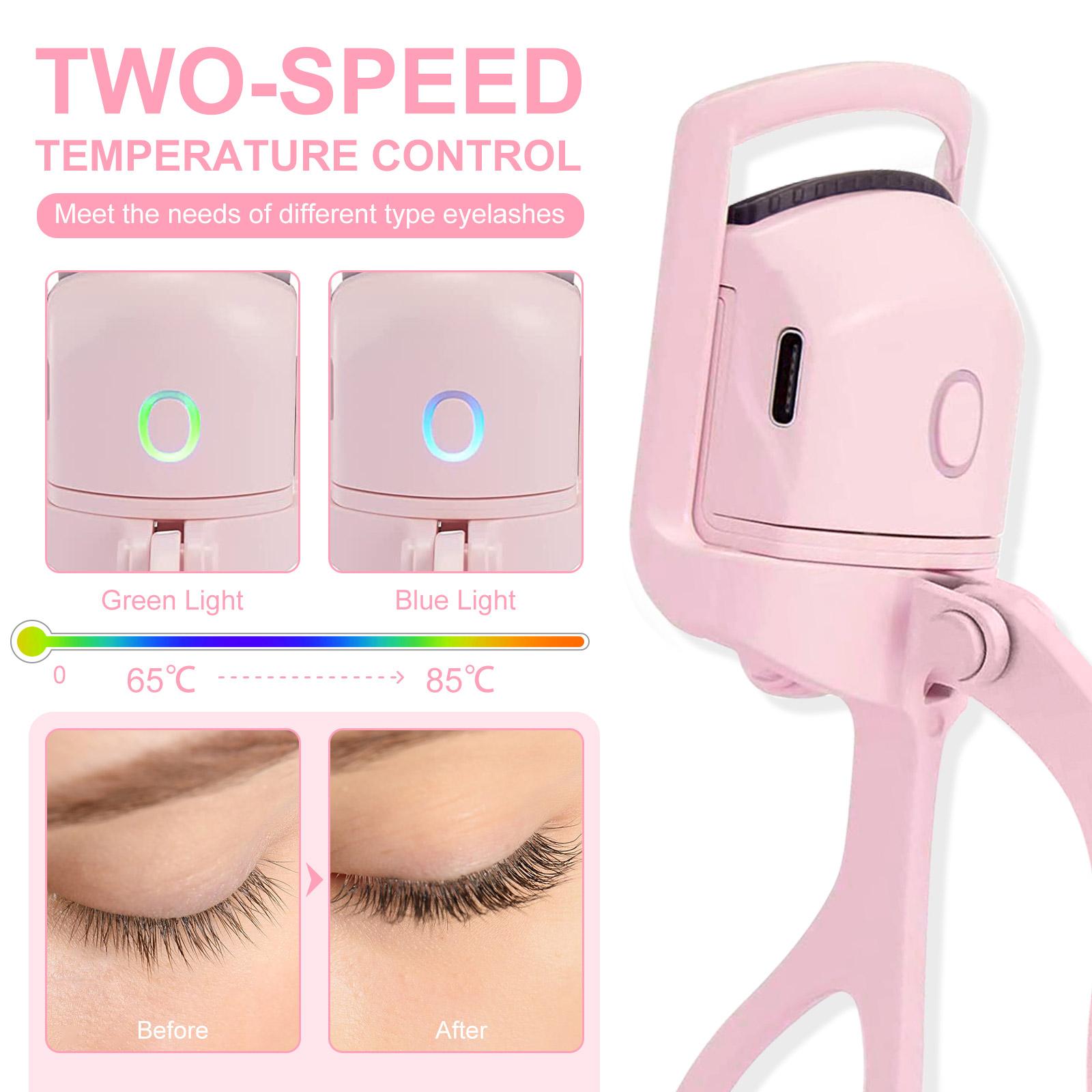 Aliver Heated Electric Eyelash Curler, Rechargeable Eyelash Curler, 2 Heating Modes Quick Natural Curling Eye Lashes for Long Lasting, Handheld Eyelash Heated Curler Aliver Heated Electric Eyelash Curler, Rechargeable Eyelash Curler, 2 Heating Modes Quick Natural Curling Eye Lashes for Long Lasting, Handheld Eyelash Heated Curler