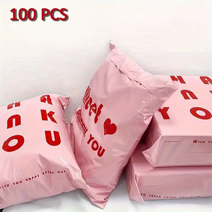 100pcs Thick Waterproof Shipping Bags, Durable Printed Logistics Packaging Envelopes, Special Price Mailing Pouches, Postal Bags, Shipping Supplies, Poly Mailers