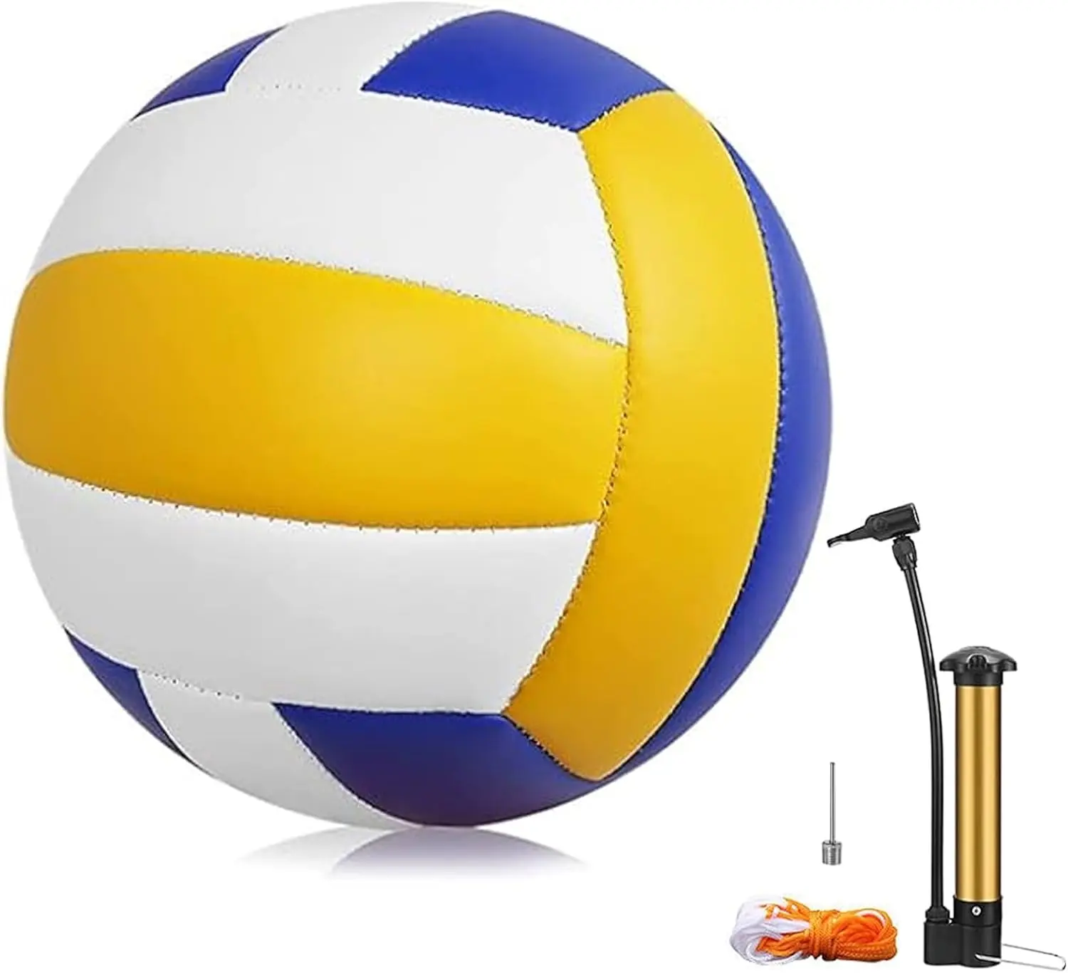Volleyball, 1 Pack Official Size 5 Volleyballs- PU Leather Indoor Outdoor Soft Touch Volleyballs for Beach Play, Game,Gym,Training -Includes Ball Pump consistent performance gift ideas