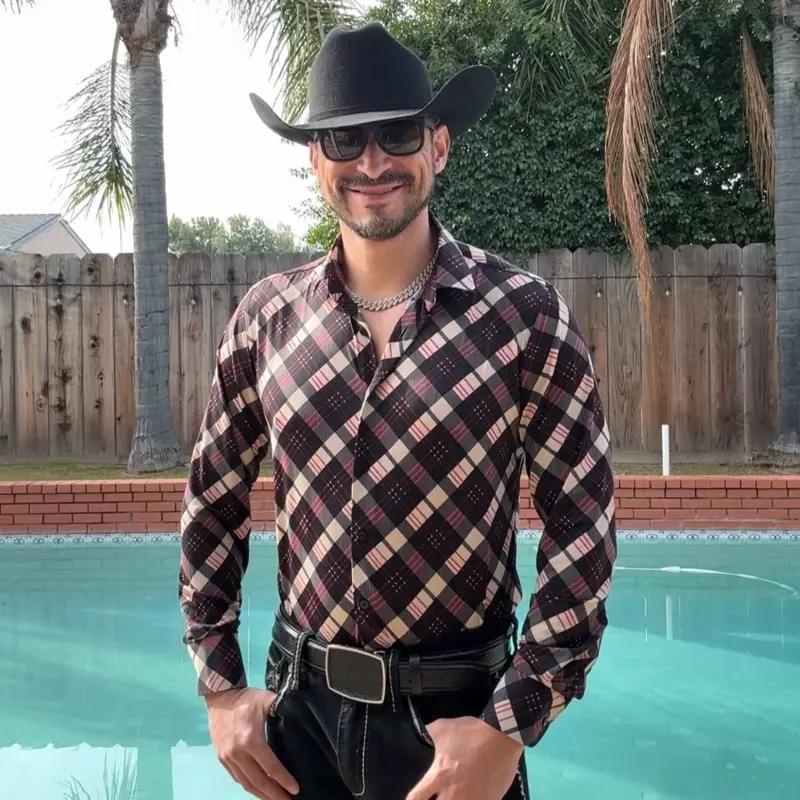 Camisa Vaquera Manga Larga con Stretch