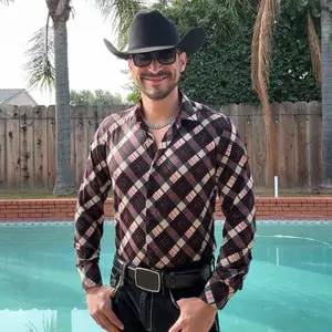 Camisa Vaquera Manga Larga con Stretch