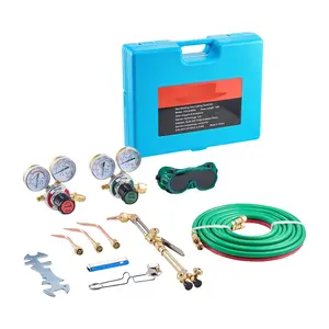 14PCS Oxygen-Acetylene Torch Kit – Gas Welding & Cutting Set with Hose & Portable Case