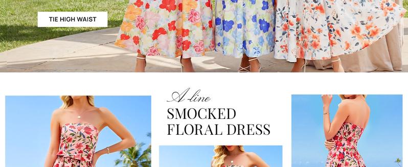 MEROKEETY Women's 2026 Summer Floral Maxi Dress Boho Strapless Tube Smocked Tie Ruffle Beach Vacation Long Sundress