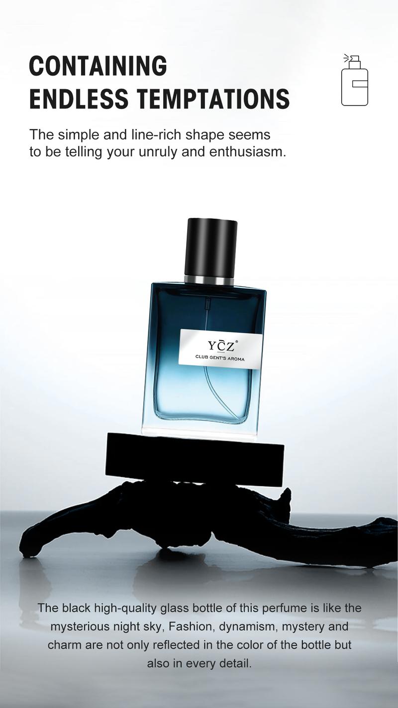 YCZ Club Gent's Aroma Men's Perfume 100ml Long Lasting Cologne Eau De Toilette Edp Spray for Nightclub Enthusiasts Bold Electric Scent