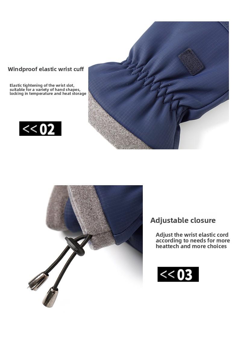 Outdoor Winter Gloves Touchscreen Windproof Full-Finger Fleece Lined for Sports Travel Daily Activities Ideal for Skiing Cycling Casual Wear Daily Work