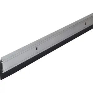 All Season Aluminum Door Sweep for Bottom of Door, Heavy Duty Rubber Seal, Exterior & Interior Weather Stripping Bottom Door Seal, Commercial & Residential, (Silver, 36in) No Brand