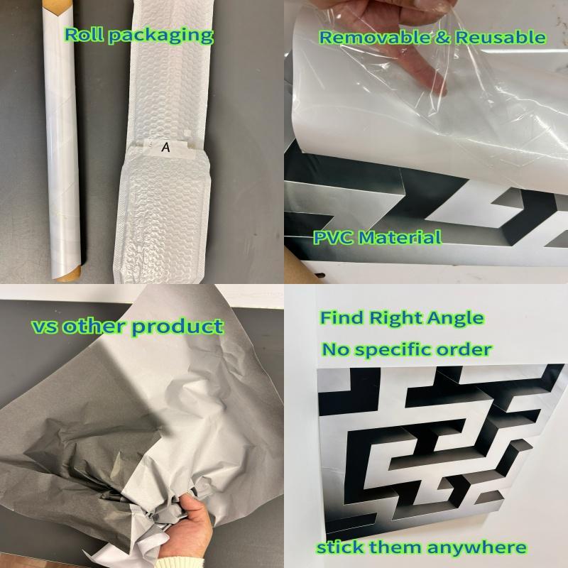 3D Optical Illusion Corner Wall Decal Realistic Design for Living Rooms & Bedrooms Easy Installation Versatile Use Enhance Space Aesthetic