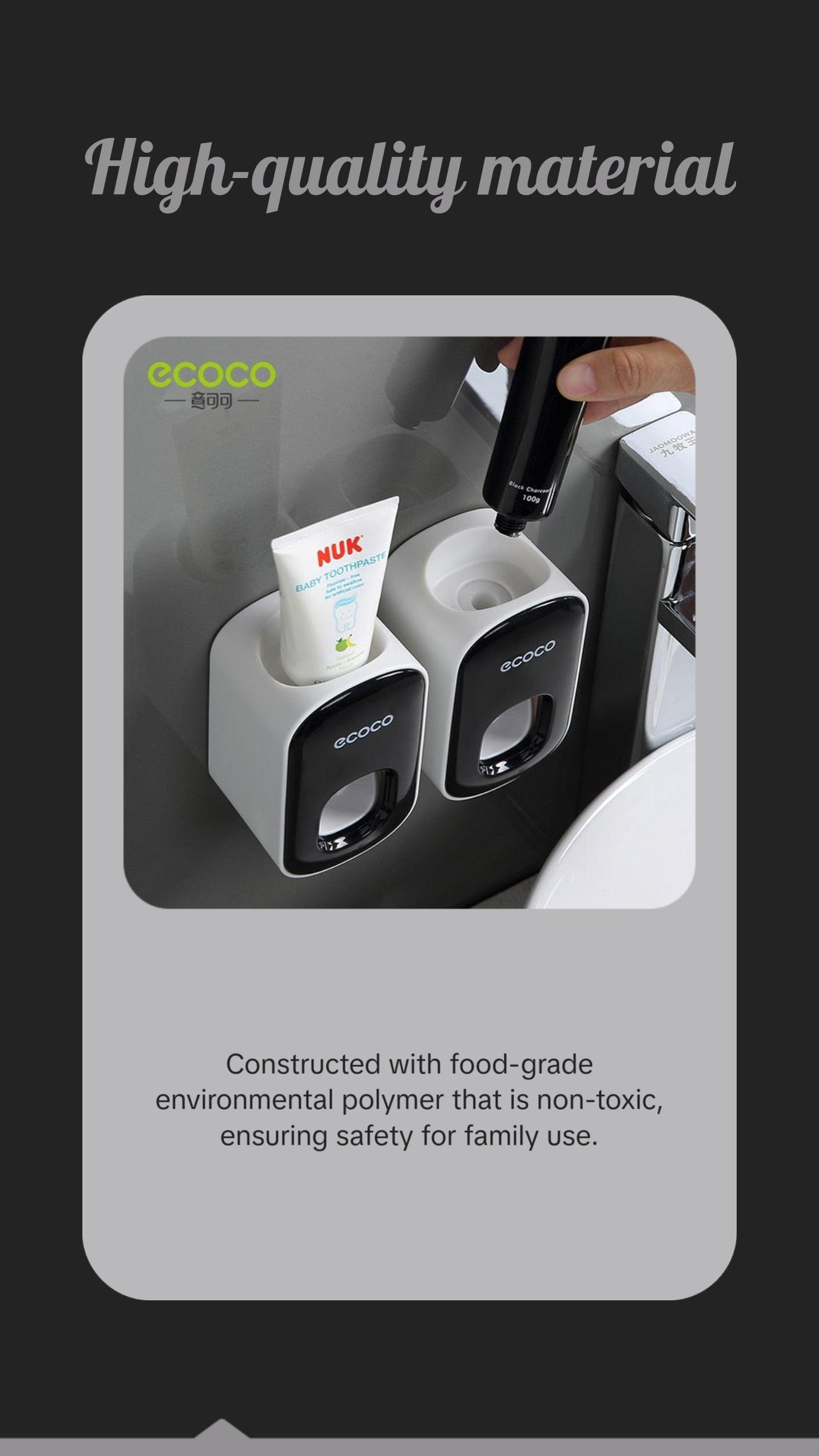 Toothpaste Dispenser, 2 PCS Automatic Toothpaste Squeezer Dispenser for Kids & Family Shower, is Wall Mount Bathroom Accessories with Super Sticky Suction Pad