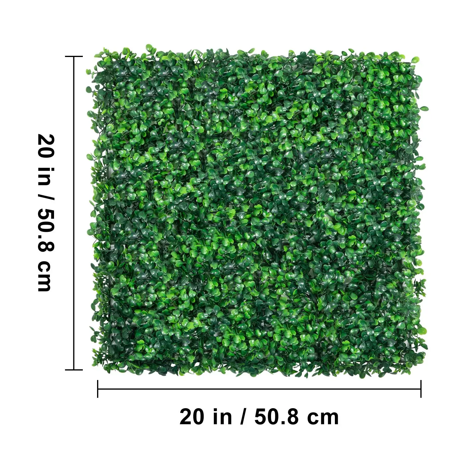 【Backtoschool】VEVOR 12PCS 20x20inch Artificial Boxwood Panels,Boxwood Hedge Wall Panels,Artificial Grass Backdrop Wall 1.6\",Privacy Hedge Screen UV Protected for Outdoor Indoor Garden Fence Backyard