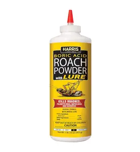 HARRIS Boric Acid Roach and Silverfish Killer Powder w/Lure for Insects (16oz)