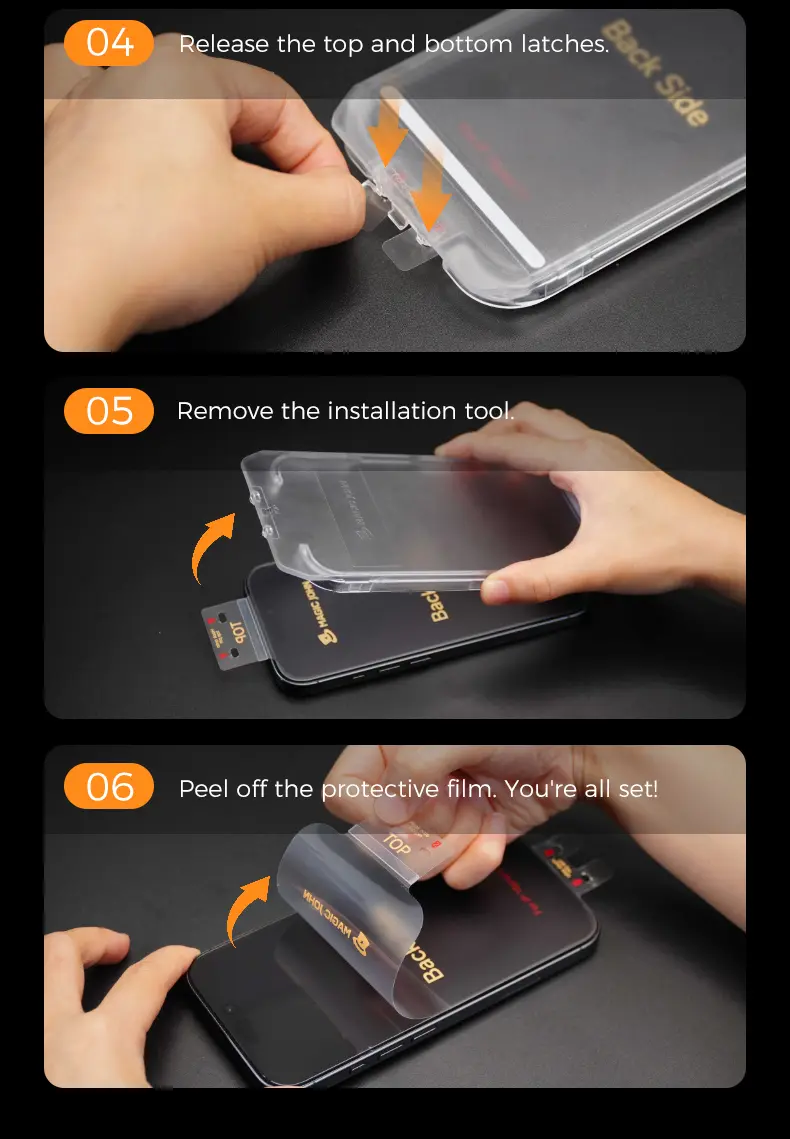 MAGIC JOHN MagicView Tempered Glass Screen Protector for iPhone Series (17/16/15) - 2-Pack Phone Accessory, 0.33mm No Black Border, Auto Dust Removal Easy Installation, HD Transparent/28° Anti-Peek Privacy, Case-Friendly Cover, Screen Protector Iphone