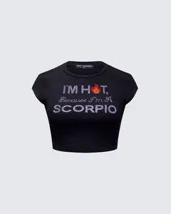 Haven Black Scorpio Graphic Top