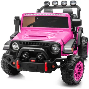 Hikiddo 2-Seater Ride on Car Truck, 24V 4WD Ride on Toy Electric Car for Kids Boys & Girls w/Remote, Bluetooth