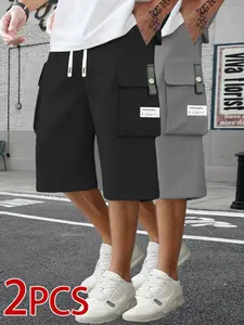 Men’s casual shorts, 3-pack for spring/summer — breathable, skin-friendly, soft and comfortable; elastic waistband with drawstring; loose, slimming fit; suitable for home, beach, commuting, and workouts; available in multiple colors; high-value option