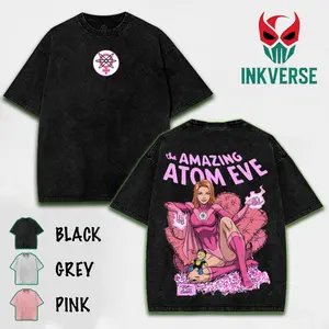 Atom Eve From Invincible  T-Shirt , Back and Front Print, Superhero Fans |  Invincible ss4 Comics T-Shirt, TV Show Comics Washed T-shirt invincible war graphic tee Menswear streetwear lover