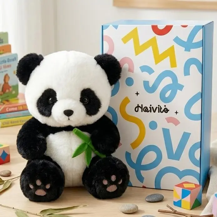 Haivivi AI interactive Toy for 3+ Kids, Smart AI Plush Toy Panda, Interactive Stuffed Animal, Screen-Free Educational Emo Robot with Advanced AI, APP with 16 Characters, Unique Gifts for Girls & Boys.Bedtime Companion