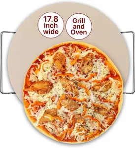 Extra Large Pizza Stone For Oven Approximately 18 Inch (17.8 Inch) - Durable Ceramic Pizza Stone, Heat Resistant up to 1,472°F, Perfect for Homemade Pizza, Bread and More