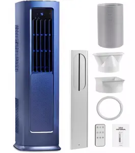 AIRPLUS Smart Portable Air Conditioner, 12,000 BTU Cooling/Heating Air Conditioner for Bedroom with Drainage-free Cooling, Dehumidifier, Fan, 24h Timer for 700 Sq Ft Rooms, Blue