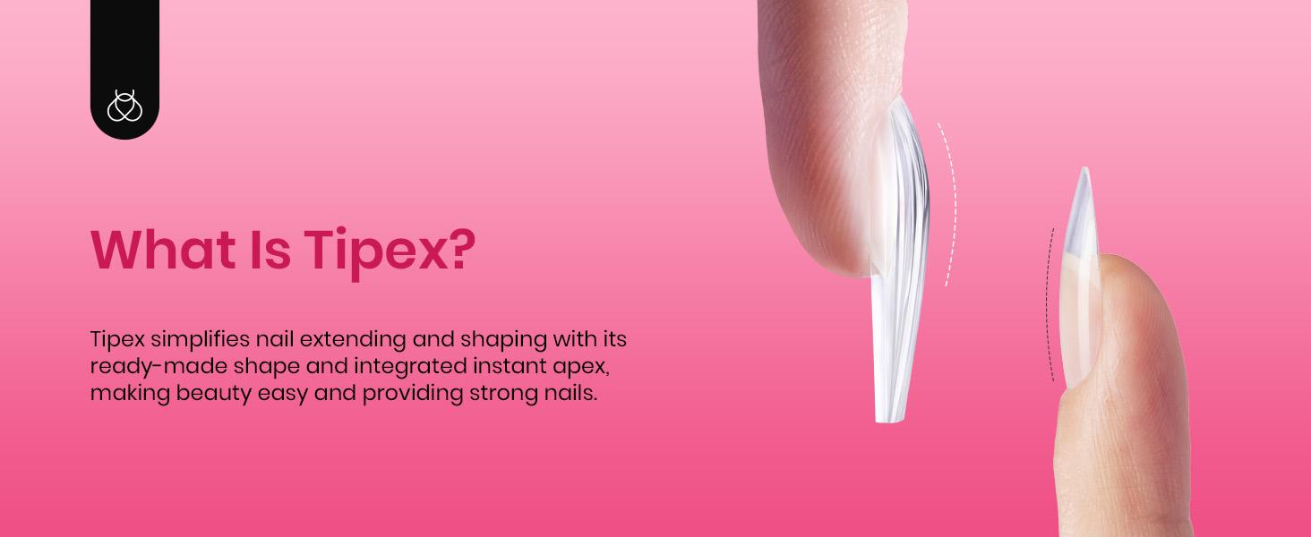 Beetles Tipex 2.0 Tipex Lite Apex Nail Extension Tips  Almond/Coffin/Square/Oval/Stiletto/Squaoval Shape Thick Acrylic Nail Flat Nails Manicure Gel press ons Nail Art DIY Nails Art Fall Nail Halloween Nail Black Friday Winter Nail Christmas Gift